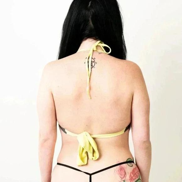 Converse Triangle Grey and Yellow Bikini Top - S - Picture 7 of 8